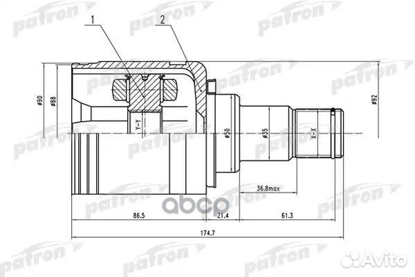 ШРУС внутренний левый 27x50x24 toyota camry ACV