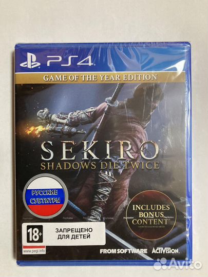 PS4 диск Sekiro Shadows Die Twice Издан. Игра Года