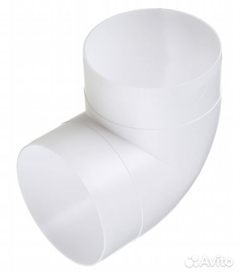 Колено для круглых воздуховодов пластиковое d100 м