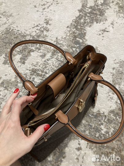 Сумка женская натуральная кожа коричневая