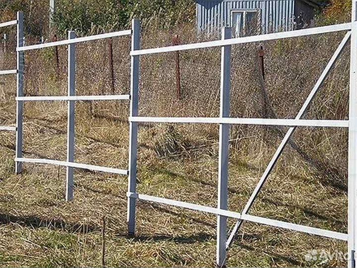 Труба квадрат и круглая на столбы дуги теплицы