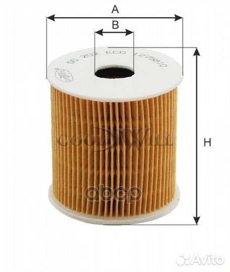 Фильтр масляный двигателя OG202ECO Goodwill