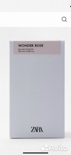 Духи zara wonder rose 180 ml