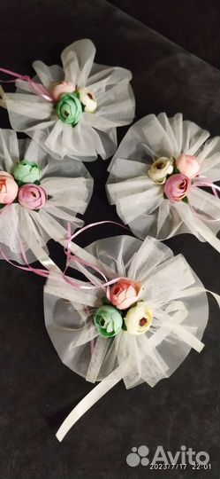 Цветы декоративные на стол молодожёнов