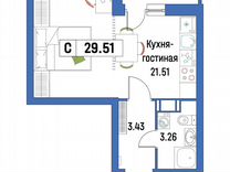 Квартира-студия, 29,5 м², 7/16 эт.