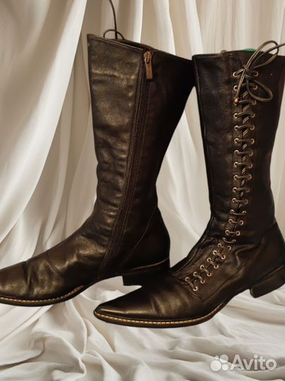 Сапоги казаки кожаные 40 размер