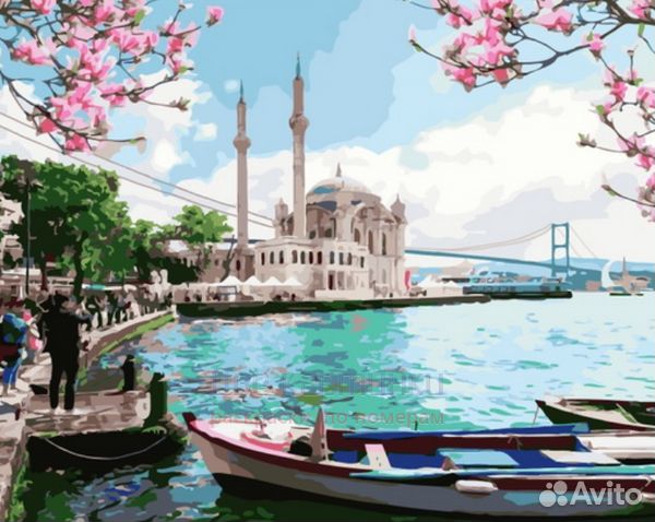 Картина по номерам 40x50 Вид на мечеть Ортакёй в С