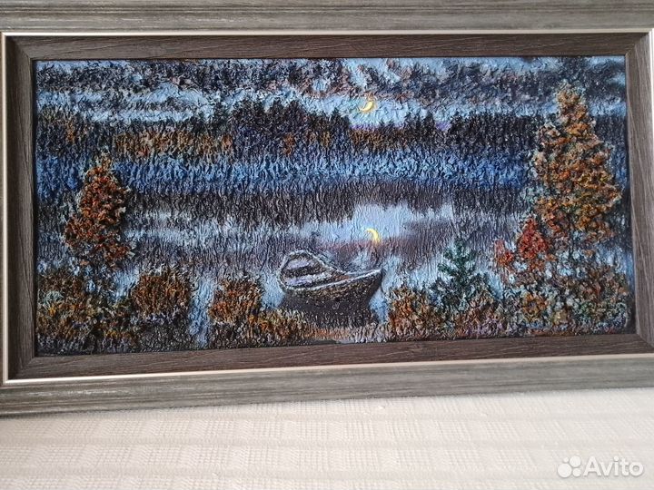Картина объемная, масло 60*30