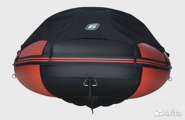 Надувная лодка gladiator E420PRO черно-красный