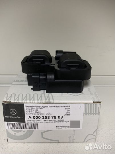 Катушка зажигания Mercedes A0001587803
