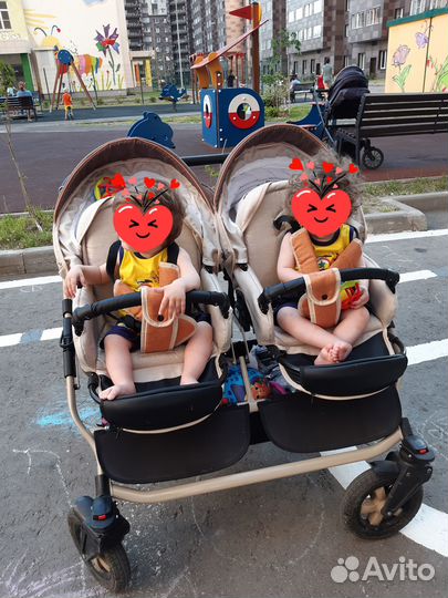 Коляска для двойни 2 в 1