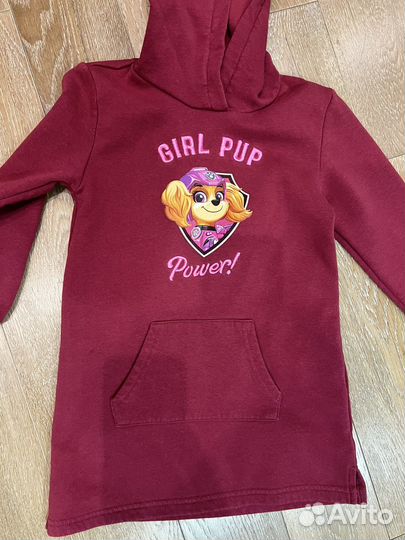 Платье-худи щенячий патруль скай