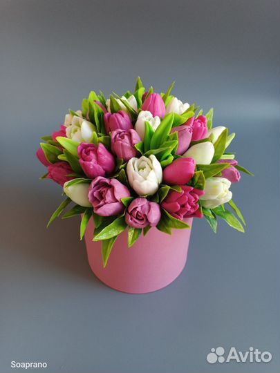 Букет тюльпанов из мыла