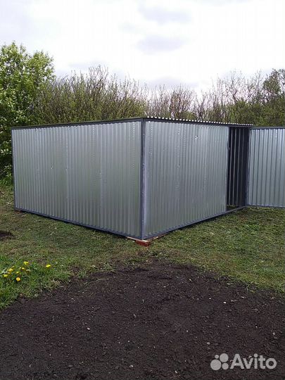 Гараж-ракушка из волнового профиля