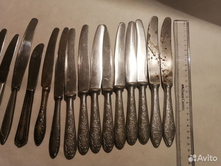 Ножи столовые Мельхиор, нержавейка СССР. Много
