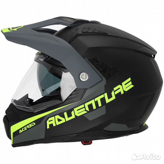 Acerbis flip FS-606 Adventure Integral Motorcycle Мотошлем Black Gray