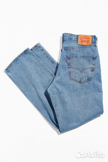 Голубые Levis 501 Прямые Афигенные