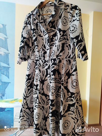 Платье Basic Line 100 хлопок 46-48+босоножки 38