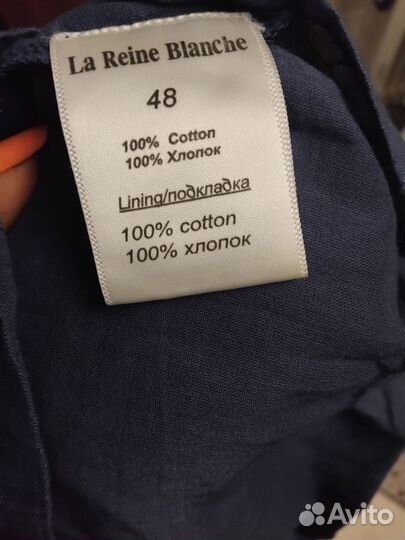 Платье новое 100%cotton 48