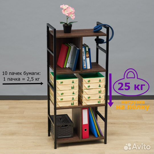 Стеллаж - шкаф с дверью Сусар 4С металлокаркас