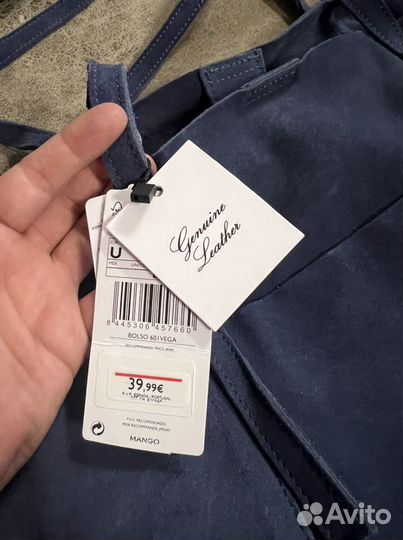 Сумка mango новая натуральная кожа/замша