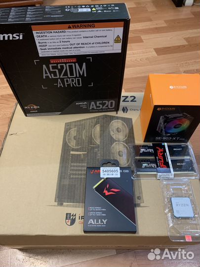 Игровой пк на ryzen 5500/32 gb ddr4/ m2 nwme 256