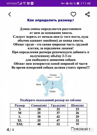 Одежда для собак средних пород