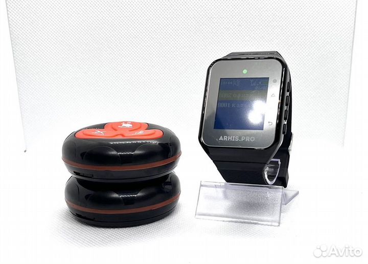 Кнопка вызова официанта с часами для кафе, баров