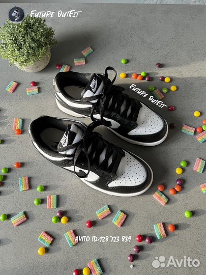 Кроссвоки Nike dunk low Black White