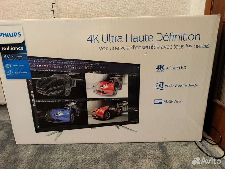 Монитор Philips 4k, IPS, 43 дюйма, 60 герц