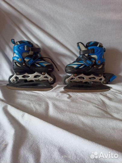 Коньки ролики 2 в 1 раздвижные