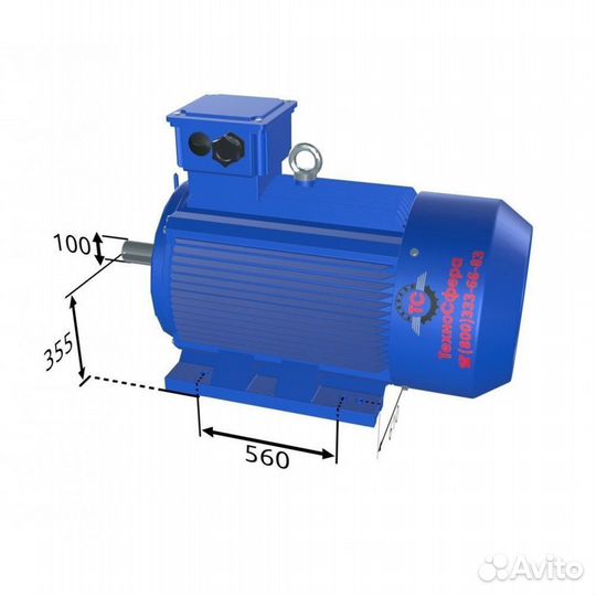 Электродвигатель аир 355S10 (90кВт/600об.мин)