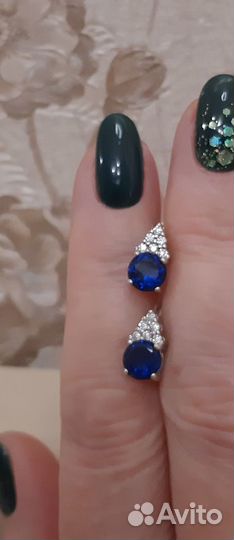 Серебряные пусеты,новые