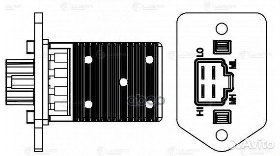 Резистор электровентилятора отопителя LFR 0564