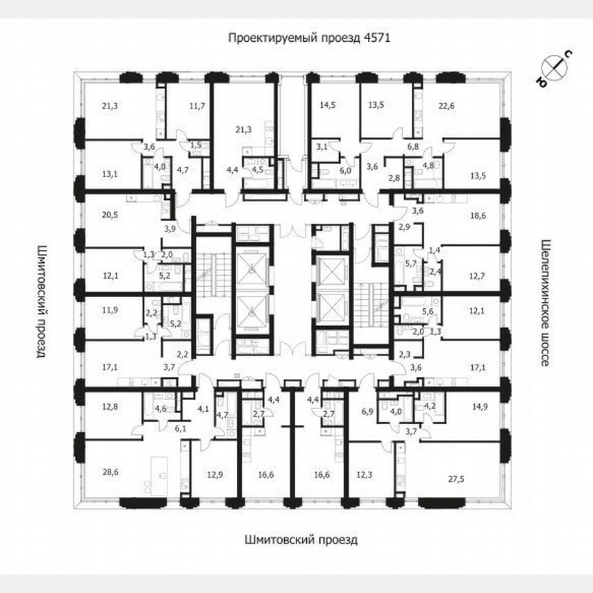 2-к. квартира, 73,8 м², 4/36 эт.