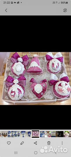 Елочная игрушка, ручная работа