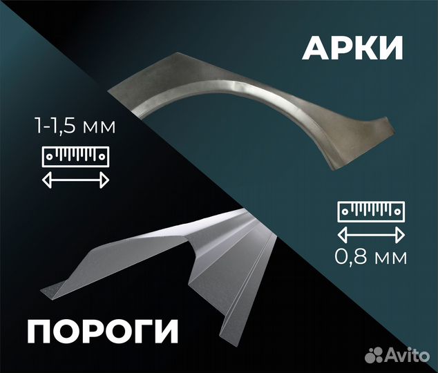 Пороги и арки Hyundai Sonata 4 EF Тагаз Ростов на Дону