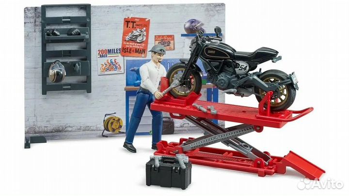 Bruder 62101 игровой набор с мотоциклом