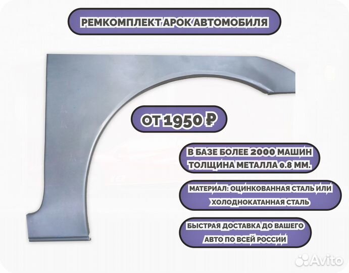 Ремонтные арки (ремкомплект) на машину