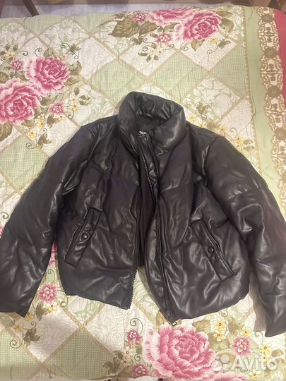 Кожаная куртка Pull and Bear