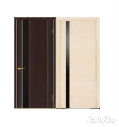 Дверь межкомнатная шпон №51по венге,выбеленный дуб