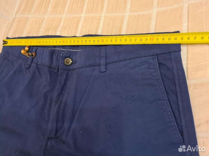 Мужские синие весенне-летние брюки Zara, р. 50