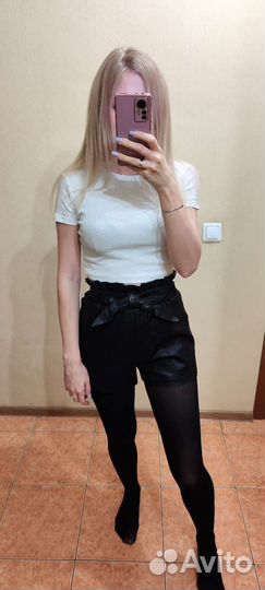 Шорты из экокожи