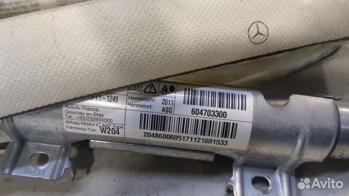 Подушка безопасности боковая Mercedes C W204, 2011