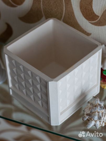 Кашпо Советский забор по-2 гипсовое