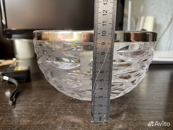 Тарелка салатница хрусталь