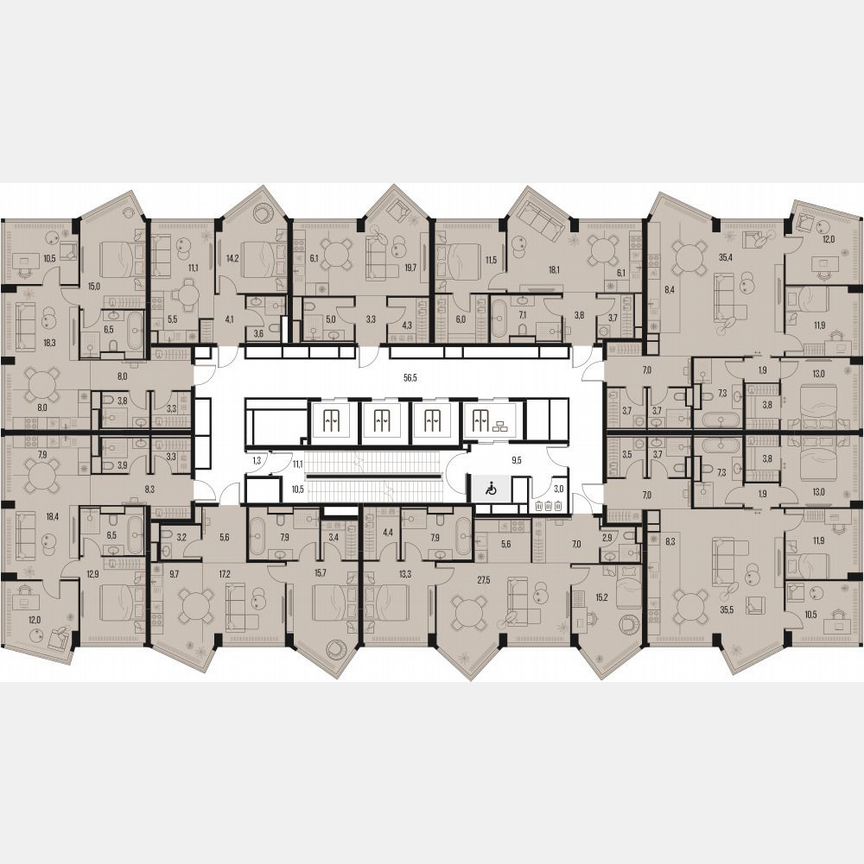 4-к. квартира, 106,4 м², 28/39 эт.
