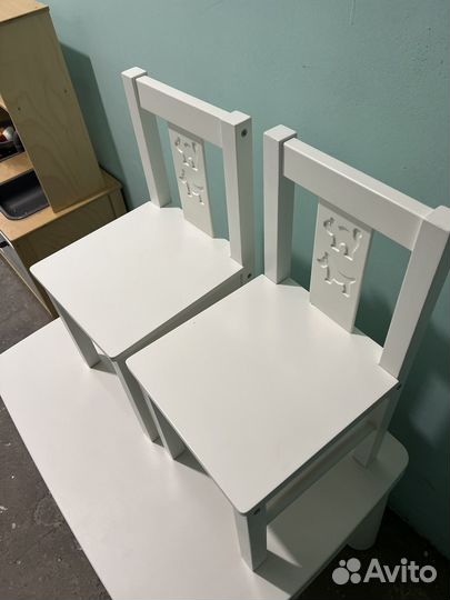 Детский стол и стульчики IKEA маммут и криттер