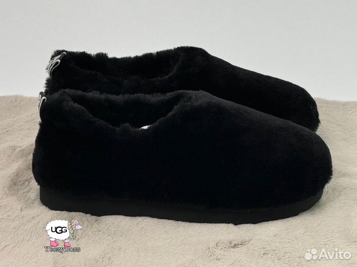 Угг угги Ugg Hailey Fluff Slippers Black