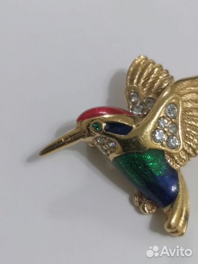 Брошь колибри